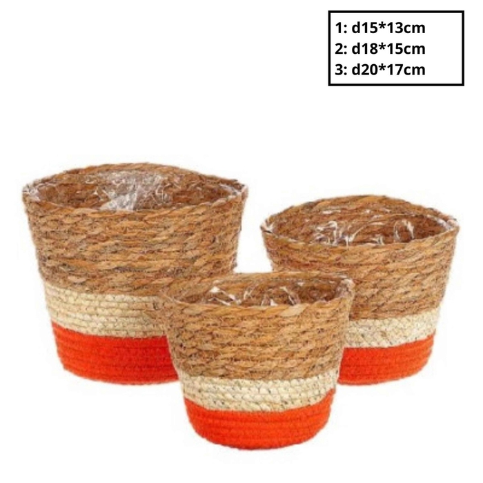 <h4>Basket sets Makka pot S/3 d20*17cm</h4>