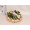Natuur stro krans White