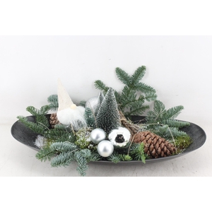 arr5 Kerst VV - Kunstst. ovaal XL Zilver