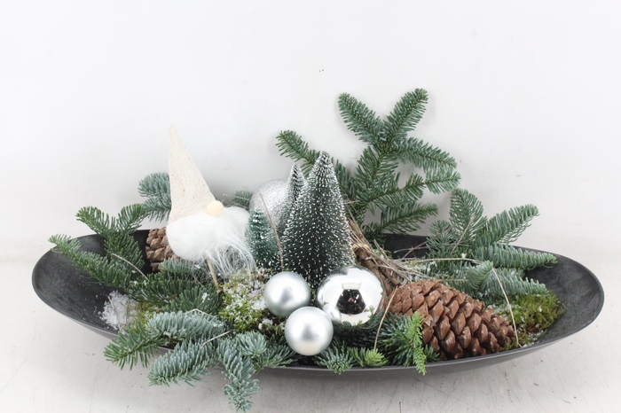 <h4>arr5 Kerst VV - Kunstst. ovaal XL Zilver</h4>