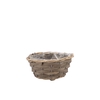 Wicker Bowl Basket Round Grey 16x8cm