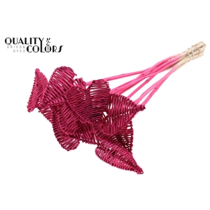 Lata Heart 8cm on stem Hat type Cerise