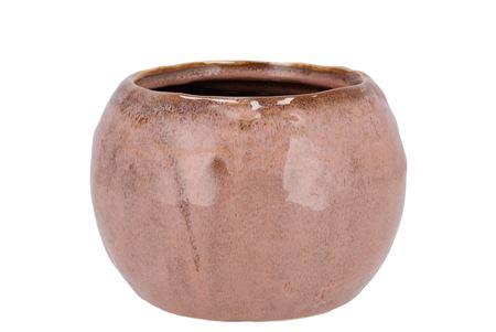 <h4>Iron Stone Old Pink Ball Pot 18x18x14cm Nm</h4>