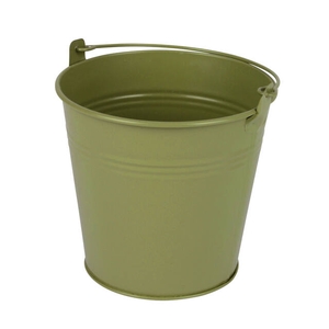 Bucket Sevilla zinc 11.7xH9cm - ES10.5 green matt