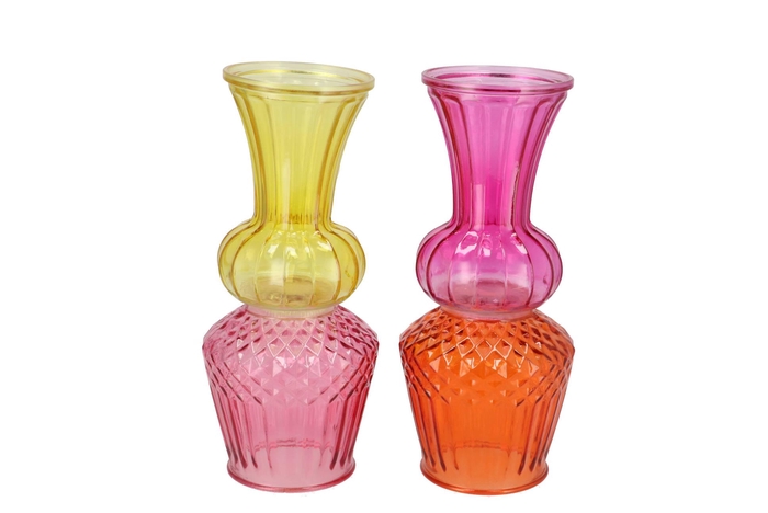 Lynn Colourfull Mix Vase Ass 12x27cm