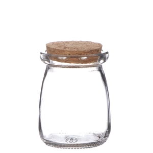 Glass Pot+cork d09*12.5cm