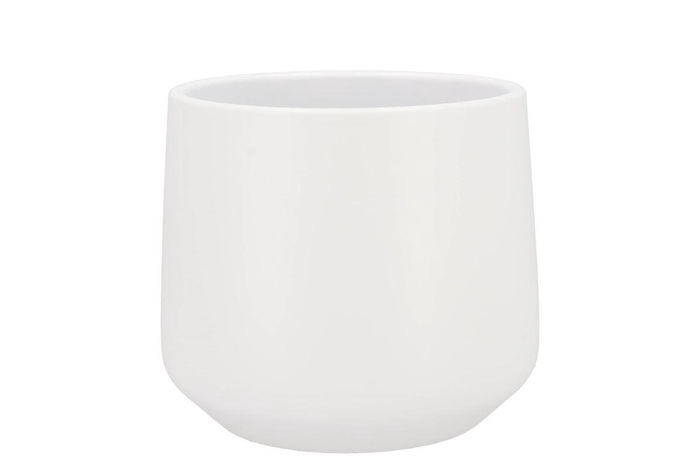 <h4>Ceramic White Matt Pot Berlin 16cm</h4>