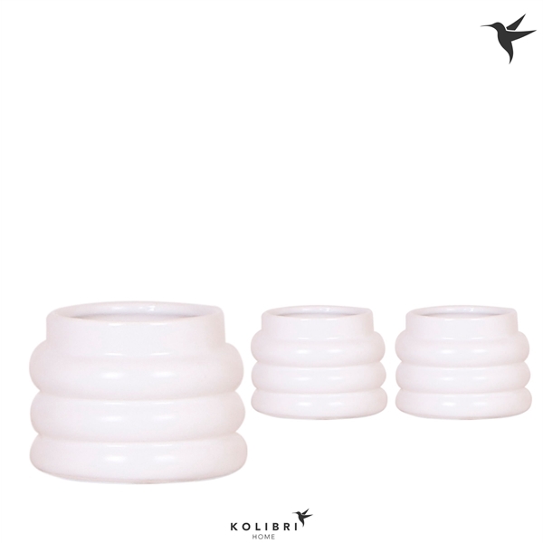 <h4>Kolibri Home Bubble pot white</h4>