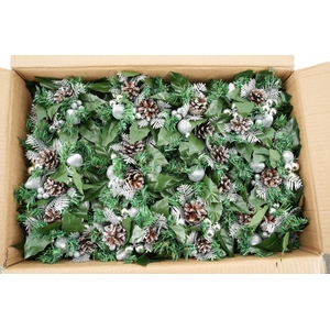 Wreath christmas ring Ø6cm silver R2