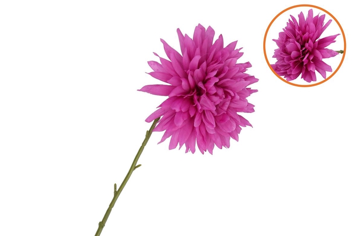 Silk Dahlia Pointy Purple 65cm