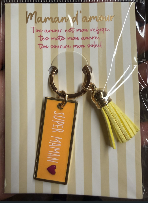 <h4>Porte clé "super maman"</h4>