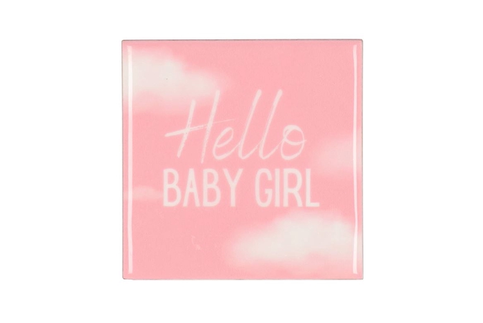 Tile Baby Girl Pink 10x10x1cm Nm