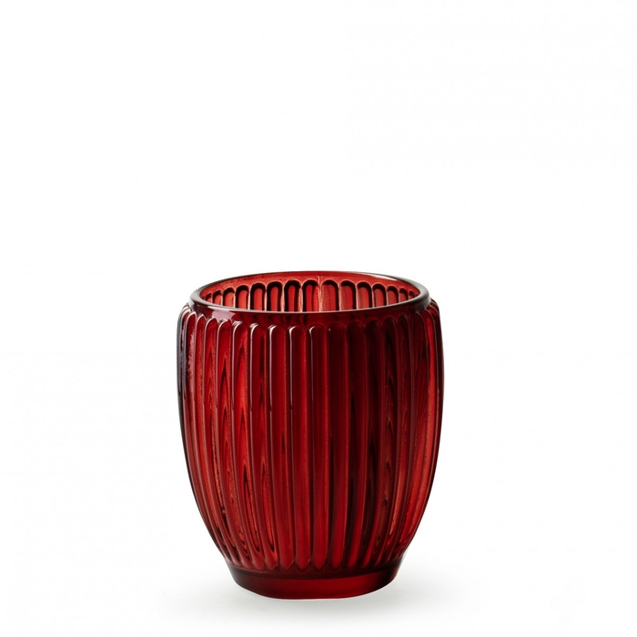 Theelichth. Glas Millie d08.5*9.5cm