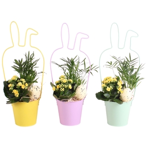 Easter Arr. Indoor Metal Rabbit Frame Ø16cm 2PP