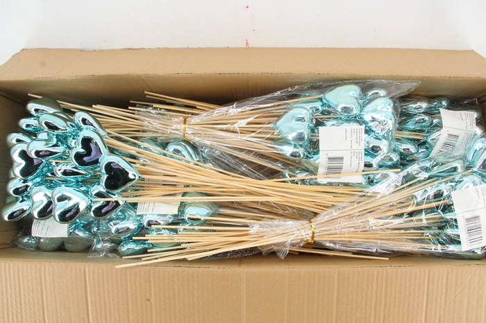 <h4>Stick Heart Metallic Blue 6cm</h4>