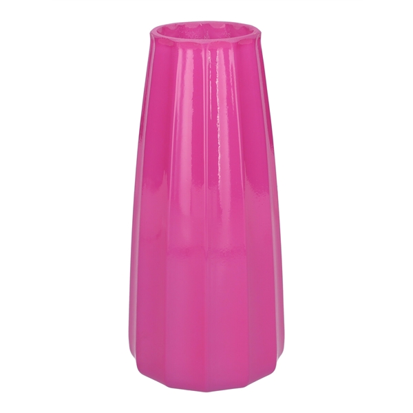 <h4>Vase Gemma lines d6.5\\10xh21 fuchsia milky</h4>