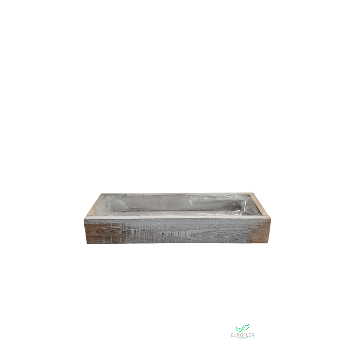 <h4>WOODEN TRAY WHITE WASH 40X13,5X6CM</h4>