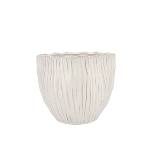 Lima White Pot Round 13x13x11cm