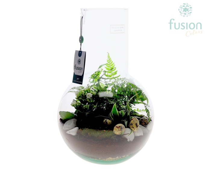 <h4>Green Bottle Suzanne Large met Pasen arrangement</h4>