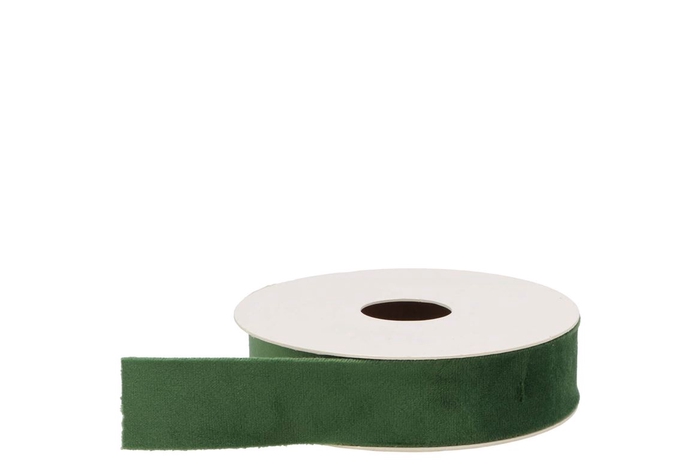 Ribbon Velvet 65 Moss Green 5mx25mm P/1