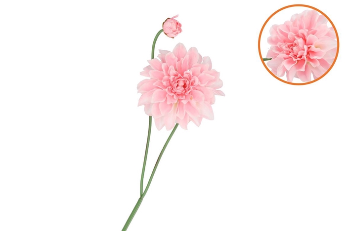 Silk Dahlia Spike Light Pink 78cm