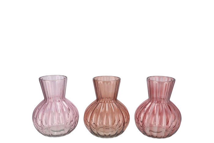 Feline Old Pink Mix Vase Ass 14x17cm