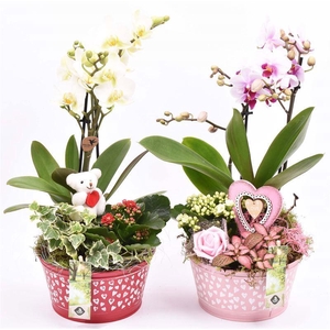 Zink schaal hart decor 16cm