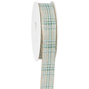 Lint Tartan draad 25mmx18mt grs/gr.