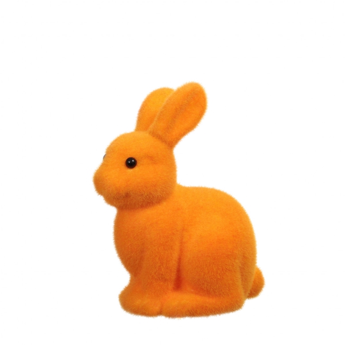 <h4>Pasen Deco Konijn flock d12*21cm</h4>