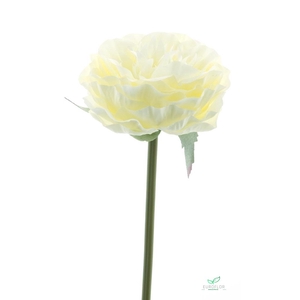 SILK FLOWERS - RANUNCULUS PICK HAWAII WHITE 25CM