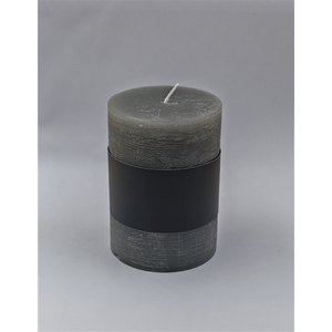 Pillar candle Lucian d6.8xh9.5 rustic antracite