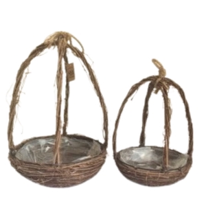 Basket sets Fibrous S/2 d25*40cm