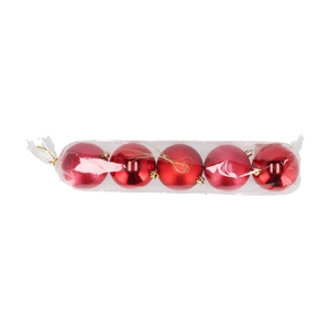 Deco Unbreakable Red Ball Set 5 80mm