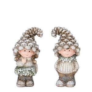 Kerst Deco jongen/meisje 08*6*15cm