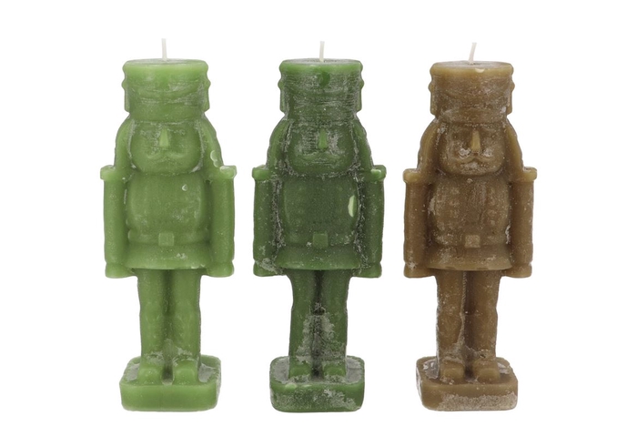 <h4>Frosty Nutcracker Green Mix Candle 7x7x20cm</h4>