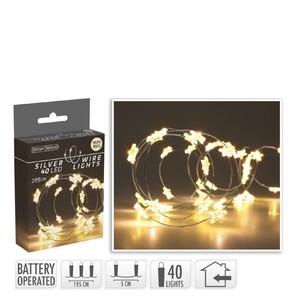 Christmas LED wire star 40L 195cm (ex.batt)