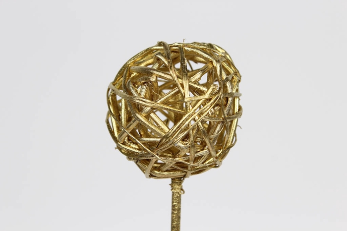 Bruce Ball 5cm on stem Gold