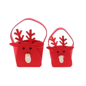 Basket Deer Gift Bag S2 H26D25