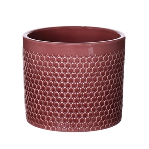 DF03-883849700 - Pot Capri d15xh13 merlot glazed
