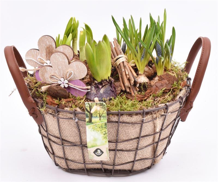 <h4>Gaasmand ovaal met jute 25x20cm</h4>