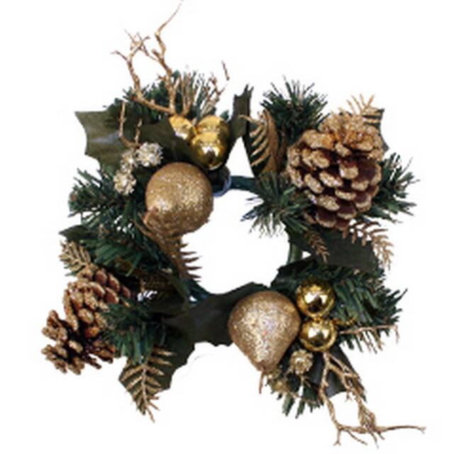 <h4>Wreath christmas ring Ø6cm gold R2</h4>