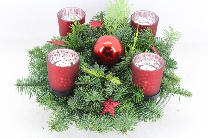 <h4>arr5 Kerst PL - Glas schaal 4licht rood</h4>