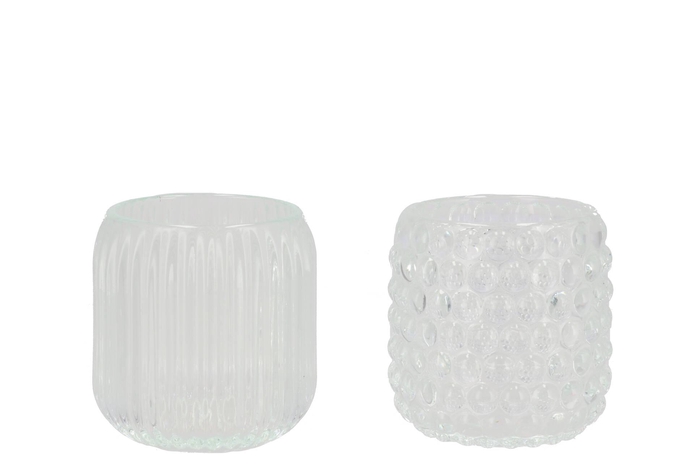 Roman Clear T-light Bubble Ass 9x9cm