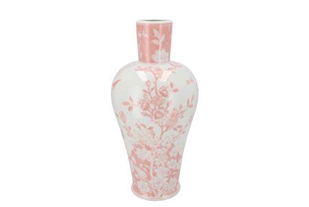 <h4>Hailey Pink Porcelain Vase Tube 21x44cm</h4>