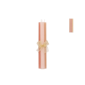 Frosty Warm Sand Mix Taper Candle 2x25cm