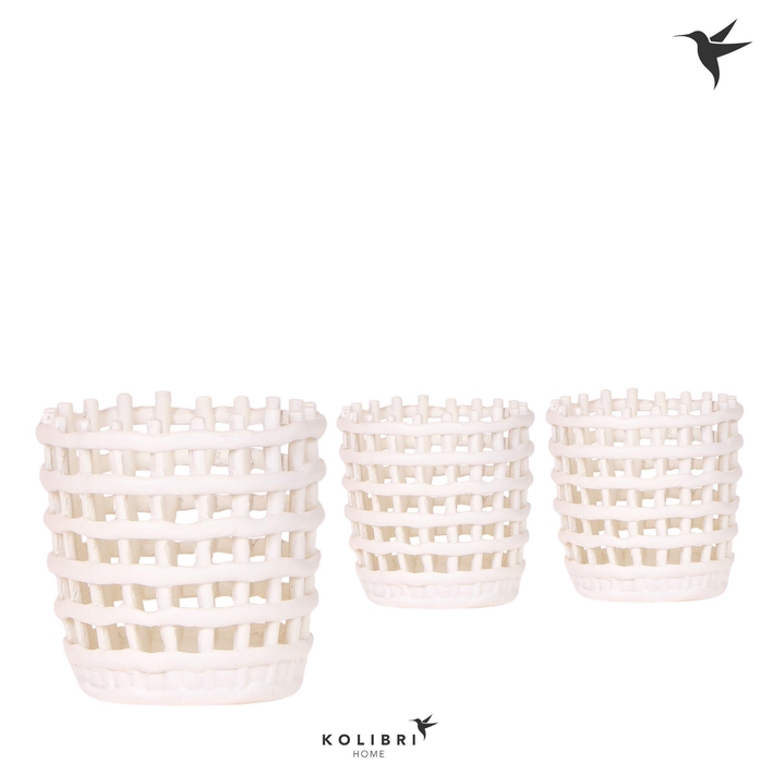 <h4>Kolibri Home Mesh pot white</h4>