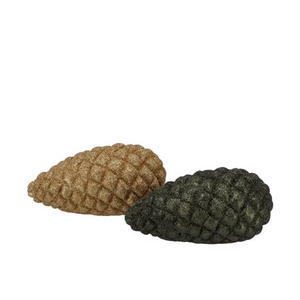 Jingle Olive Green Pinecone Ass 13x7x6cm Nm