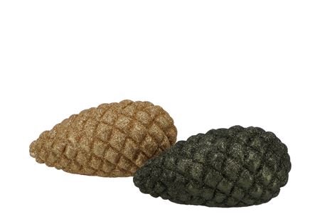 <h4>Jingle Olive Green Pinecone Ass 13x7x6cm Nm</h4>