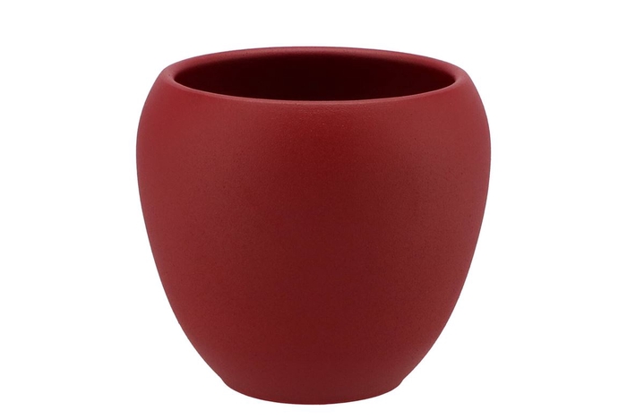 Vinci Red Velvet Flower Pot 17x15cm