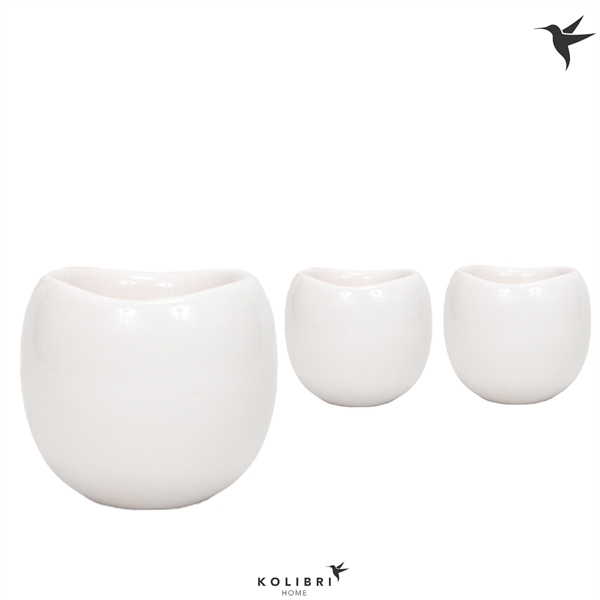 <h4>Kolibri home Bowl pot white</h4>